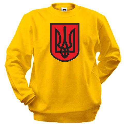 Світшот з червоно-чорним гербом України