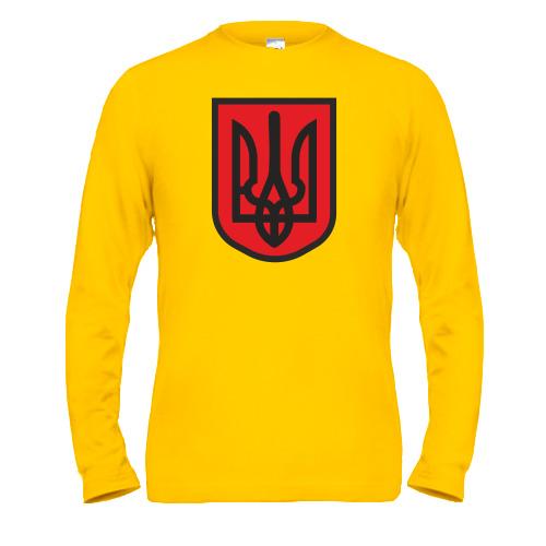Лонгслив с красно-черным гербом Украины