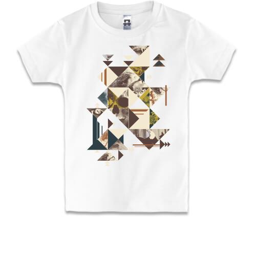 Детская футболка с треугольной абстракцией