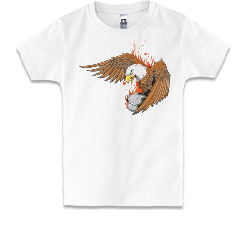 Детская футболка с летящим орлом