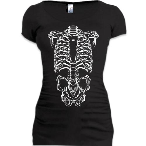 Подовжена футболка зі скелетом тіла