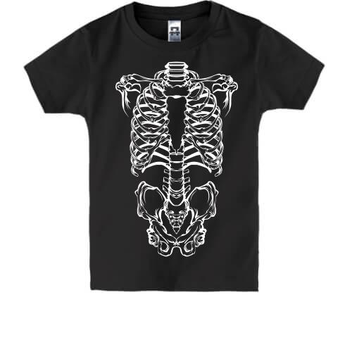Детская футболка со скелетом тела