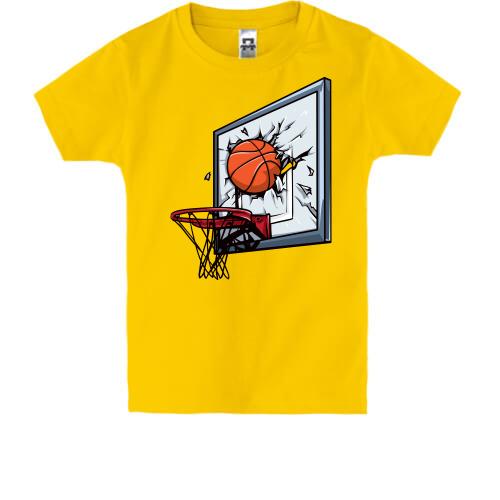 Дитяча футболка з нищівним баскетбольним м'ячем