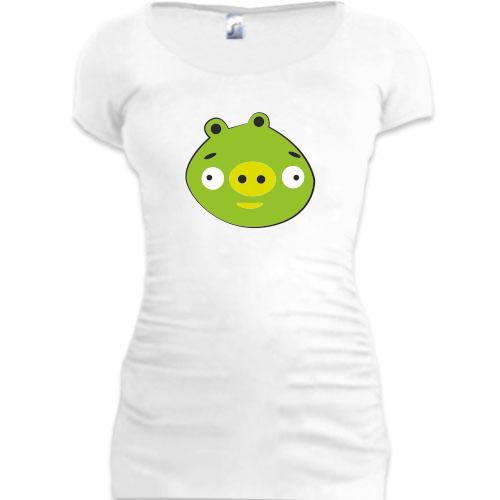Женская удлиненная футболка Angry Birds (7)