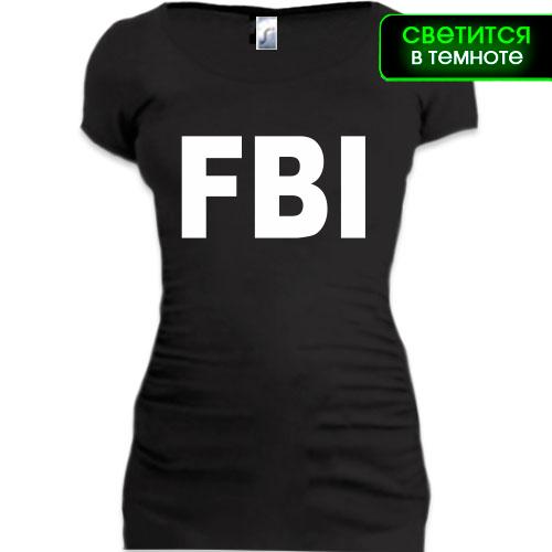 Женская удлиненная футболка FBI