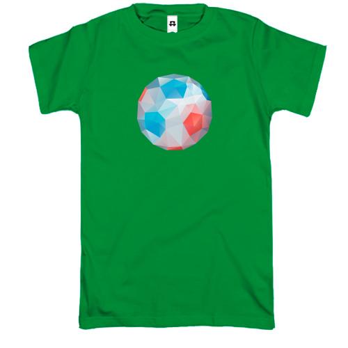 Футболка со стеклянным футбольным мячом