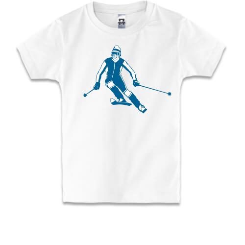Дитяча футболка з лижником