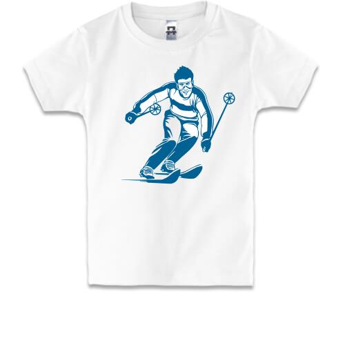 Детская футболка с лыжником 3
