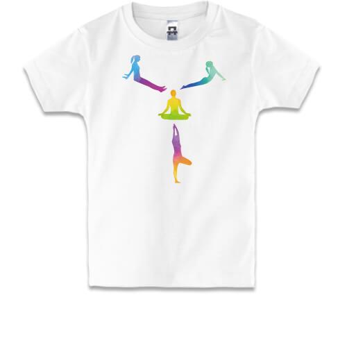 Дитяча футболка з дівчатами йогами