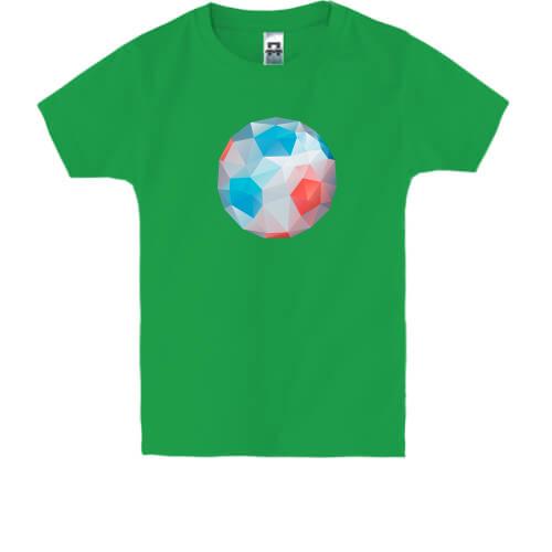Детская футболка со стеклянным футбольным мячом