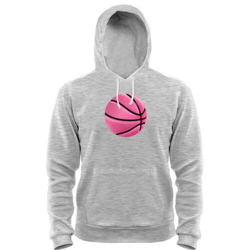 Толстовка с розовым баскетбольным мячом