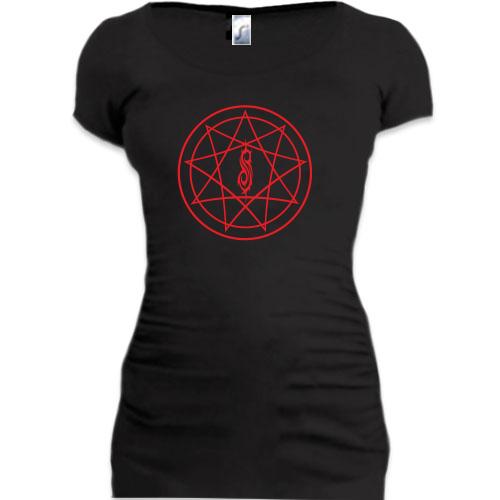 Женская удлиненная футболка Slipknot2