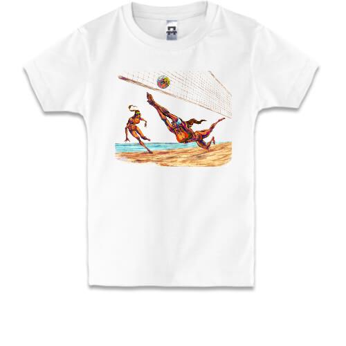 Дитяча футболка з пляжним волейболом