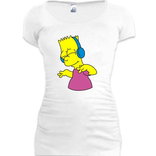 Женская удлиненная футболка Барт