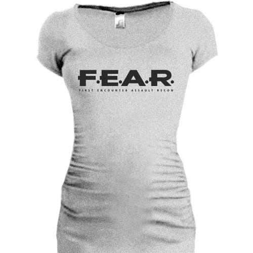 Женская удлиненная футболка F.E.A.R.
