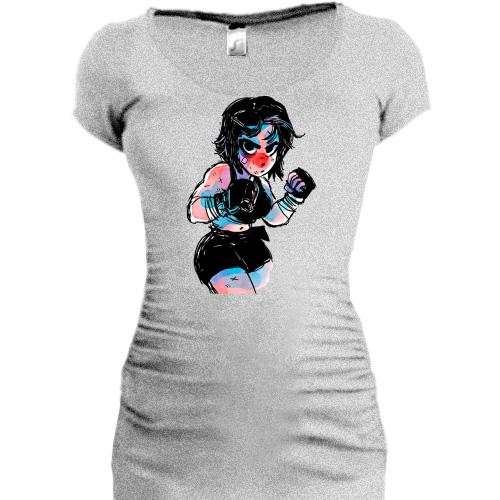 Подовжена футболка зі злою дівчиною боксером