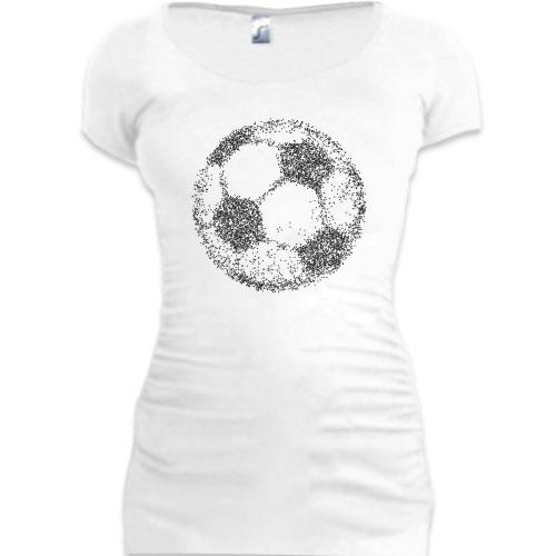 Подовжена футболка з футбольним м'ячем з елементів