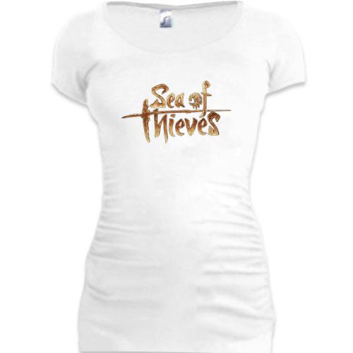 Подовжена футболка Sea of Thieves лого