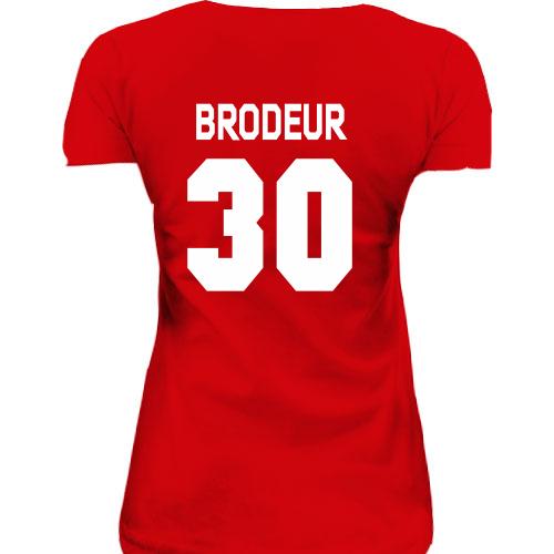 Женская удлиненная футболка Martin Brodeur