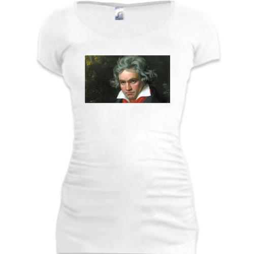 Подовжена футболка з Бетховеном