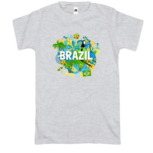 Футболка с бразильским колоритом и надписью 