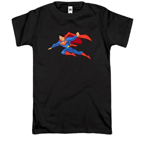 Футболка с летящим суперменом