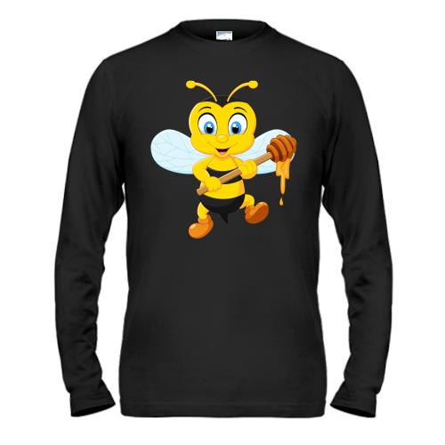 Лонгслив с пчелой и медом