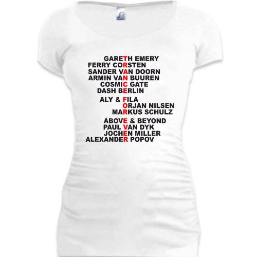 Женская удлиненная футболка Trance forever
