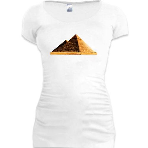 Подовжена футболка з пірамідами Гізи