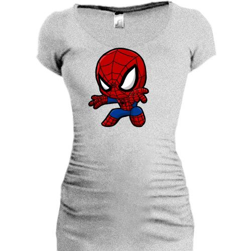 Подовжена футболка з маленькою людиною-павуком