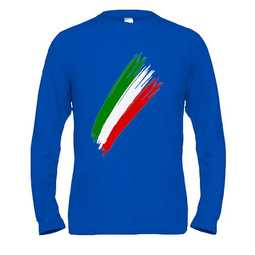 Чоловічий лонгслів з кольорами прапора Італії