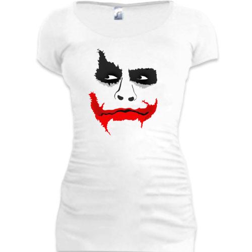 Подовжена футболка із зображенням обличчя Джокера