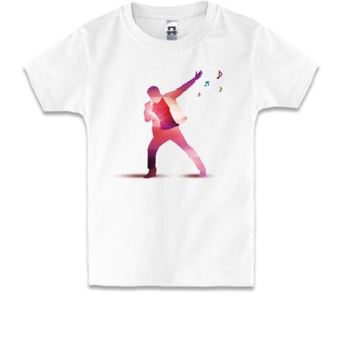 Детская футболка с поющим человеком
