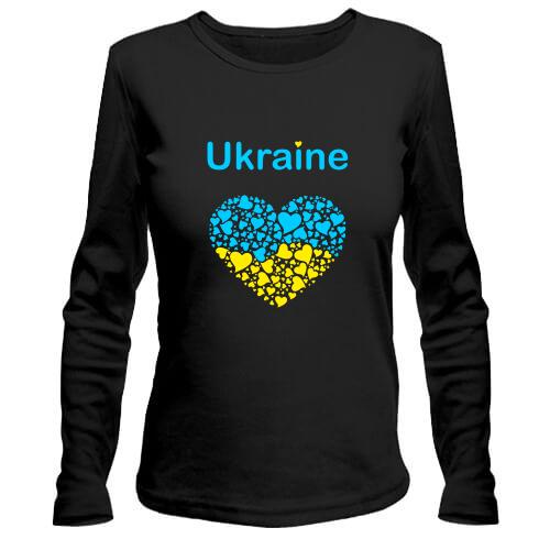 Жіночий лонгслів Ukraine - серце