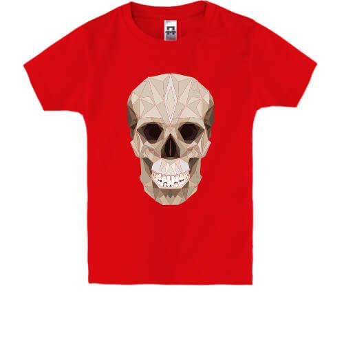 Детская футболка с дизайнерским черепом