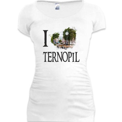 Подовжена футболка Я люблю Тернопіль