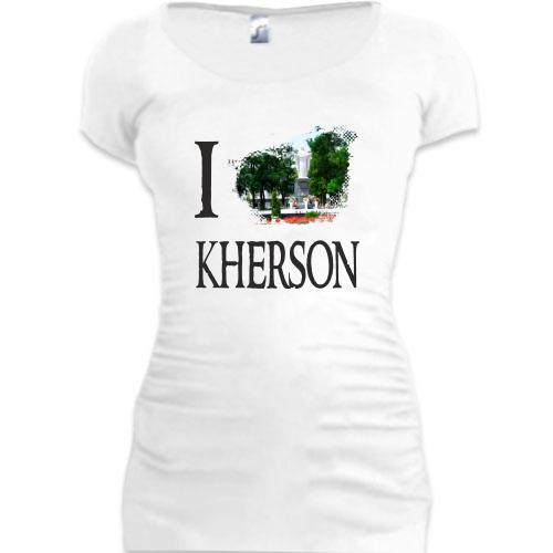 Подовжена футболка Я люблю Херсон