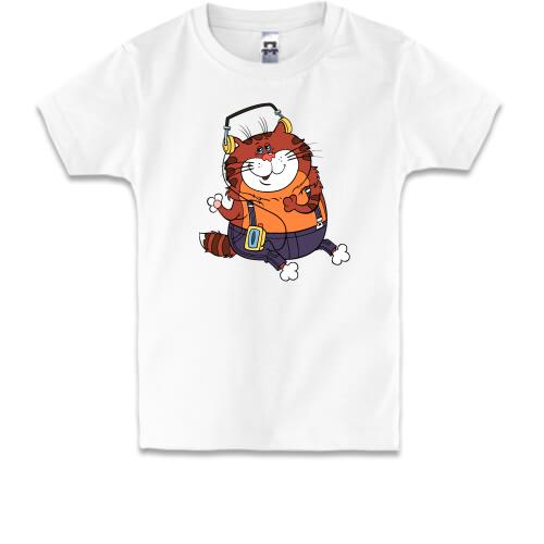 Детская футболка с котом из 
