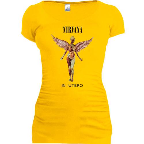 Женская удлиненная футболка Nirvana In Utero