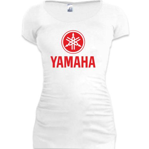 Женская удлиненная футболка с лого Yamaha