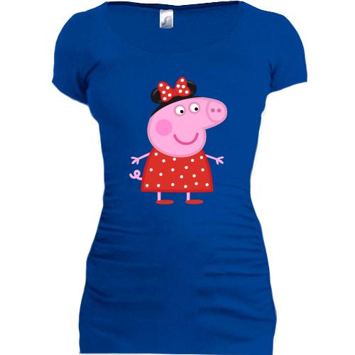 Подовжена футболка з мамою свинкою (свинка Пеппа)