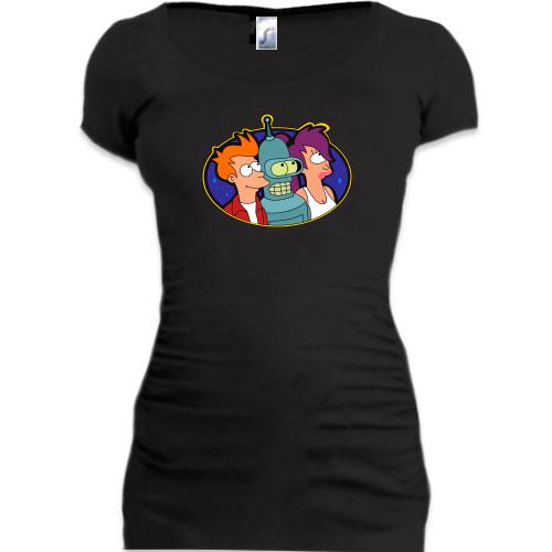 Подовжена футболка з героями Футурами