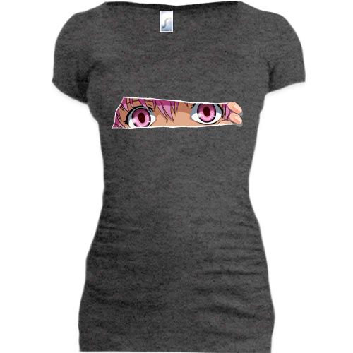 Подовжена футболка з Аніме-очима