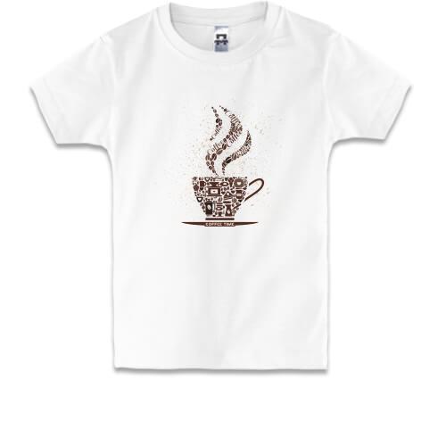 Детская футболка с чашкой кофе 