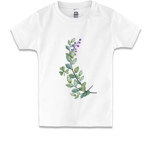 Дитяча футболка з гілочкою квітів