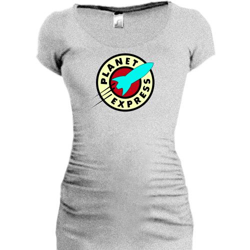 Подовжена футболка з логотипом Planet Express