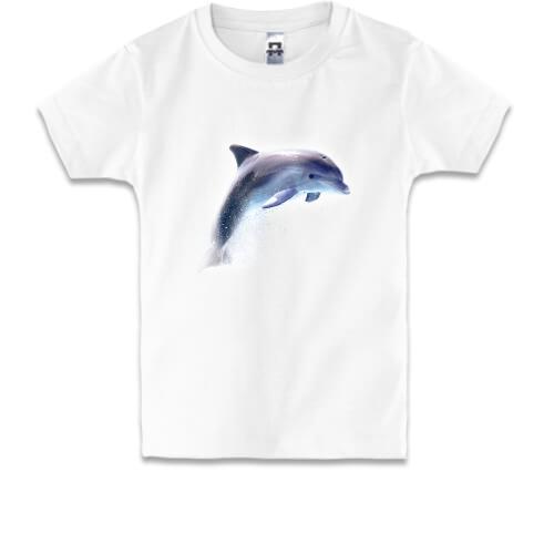 Детская футболка с выпрыгивающим дельфином