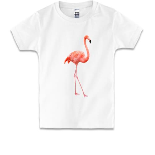 Детская футболка с большим фламинго