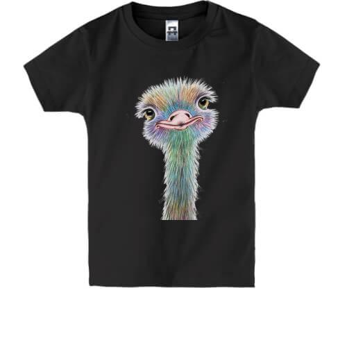 Детская футболка со страусёнком