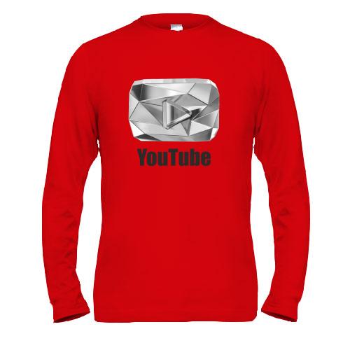 Чоловічий лонгслів з діамантовим логотипом YouTube